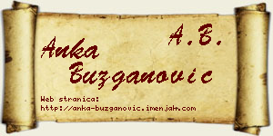 Anka Buzganović vizit kartica
